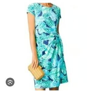 J. McLaughlin Women's Palma Verde Elora Sheath Catalina Cloth Dress Medium